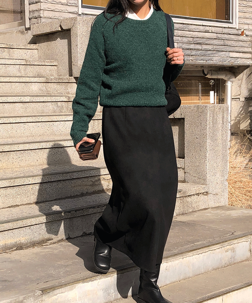 Suede Long Skirts